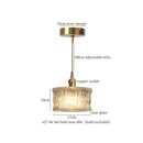 GobekUsa Clear Glass LED Copper Pendant Lighting for Minimalist Decor
