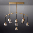 GobekUsa Black Brass Retro Crystal Copper LED Ceiling Pendant for Home Lighting
