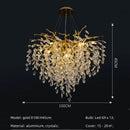 GobekUsa Crystal G9 Chandelier: Luxury Living Room Branch Pendant Lights, Modern LED Luminarias