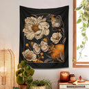 GobekUsa Butterfly Flower Tapestry Wall Hanging - Bohemian Botanical Celestial Floral Decor