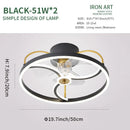 GobekUsa LED Ceiling Fan with Remote Control, Modern Silent Lighting Fixture for Bedroom and Dining Room