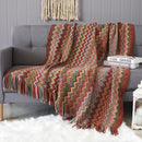 GobekUsa Knitted Striped Sofa Blanket