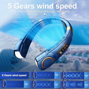 GobekUsa LED Hanging Neck Fan with Colorful Atmosphere Lights, 5th Gear USB Operation