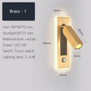 GobekUsa Dimmable LED Wall Sconce Rotation Reading Light for Bedroom Living Room