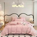 GobekUsa Butterfly Flowers Embroidery Cotton Bedding Set, 4pcs King Queen Size.