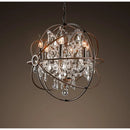 GobekUsa Crystal Chandelier E14 LED Lustre for Living Room Bedroom Kitchen Island