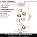 GobekUsa Crystal LED Chandelier for Living Room Staircase Kitchen Island Light