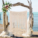 GobekUsa Bohemian Macrame Curtain Tapestry for Door/Window/Wall, Wedding Home Decor