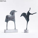GobekUsa Iron Horse Statue - Modern Desk Decor & Room Ornaments