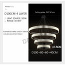 GobekUsa Lstre Modern Circle Chandelier for Bright 360° Lighting in Living Room, Bedroom, Kitchen