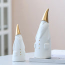 GobekUsa Ceramic Santa Claus Figurines Set for Christmas Home Decor