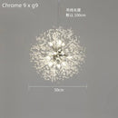 GobekUsa Dandelion Crystal Ceiling Lamp Chandelier for Bedroom Dining Room Kitchen Island