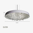GobekUsa Clear Crystal Pendant Light Chandelier for Living Room & Bedroom