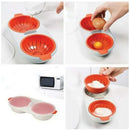 GobekUsa Egg Boiler & Steamer Double Cup with Lid for Kitchen, Microwave-safe Boiled Egg Mold
