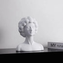 GobekUsa Abstract Portrait Resin Figure Sculpture Black and White Home Decor