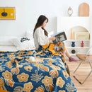 GobekUsa Japanese Cotton Gauze Flower Blanket: Soft and Breathable Summer Throw