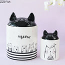 GobekUsa Black Cat Ceramic Jewelry Box Cosmetic Jar Aroma Can Candy Pots