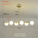 GobekUsa Bean Glass Chandelier: Modern Magic Lighting for Kitchen Living Room Bedroom