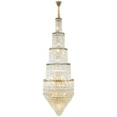 GobekUsa Crystal Hollow Long Chandelier: Elegant Duplex Villa Hall Lighting