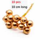 GobekUsa Gold Hybrid Flower Cherry Stamen Berries Bundle for DIY Decor
