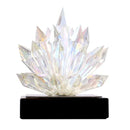 GobekUsa Crystal Lotus Tabletop Decoration with Black Base