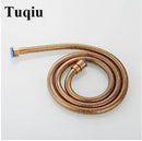 GobekUsa Antique Gold Handheld Shower Head with Holder and Plumbing Hose
