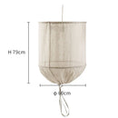 GobekUsa Linen Cotton Pendant Lamp: Nordic White DIY Fabric Shade LED Island Lighting
