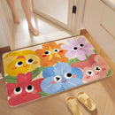 "GobekUsa Cartoon Print Bathroom Carpet: Soft, Absorbent & Anti-Slip Entrance Mat"