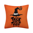 GobekUsa Halloween Linen Cushion Cover for Living Room Decor and Sofa - Trick or Treat
