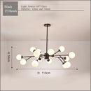 GobekUsa Gold Black LED Ceiling Chandelier for Living Room Bedroom Lighting Fixtures