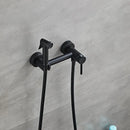GobekUsa Bathroom Bidet Faucet Set with Hot Cold Spray Gun Nozzle & Copper Hardware