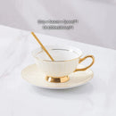 GobekUsa Gold Porcelain Tea Set 200ml Elegant Coffee Cup Saucer Spoon Set