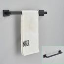 GobekUsa Black Bathroom Hardware Set: Robe Hook, Towel Rail, Shelf, Tissue Holder