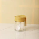 GobekUsa Glass Seasoning Jar with Spoon, Flip-Top Salt Shaker Kitchen Set