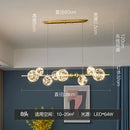 GobekUsa Golden Ring Glass Ball Chandelier with Remote Control for Living Dining Room