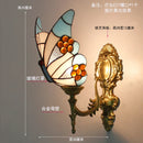 GobekUsa Butterfly Stained Glass Wall Sconces for Home Living Room Bedroom Lighting