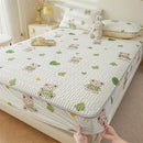 GobekUsa Cute Cartoon Pattern Cooling Fitted Sheet with Natural Latex Fabric