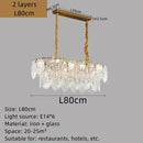 GobekUsa Elegant Glass Chandelier with LED Lights for Home Décor
