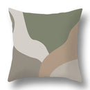 GobekUsa Green Plants Geometric Print Pillow Cover - Home Sofa Cushion Cover