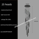 GobekUsa LED Chandelier Stairs Pendant Ceiling Lamp for Hotel Lobby Decor