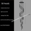 GobekUsa LED Chandelier Stairs Pendant Ceiling Lamp for Hotel Lobby Decor
