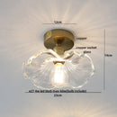 GobekUsa Copper Canopy LED Ceiling Lamp Modern Nordic Flower Acrylic Light Fixtures