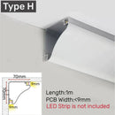 GobekUsa 1m Trimless LED Aluminum Profile for Hidden Backlighting Linear Strip Light