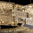 GobekUsa Golden Crystal Ring Chandelier: Luxury Gloss Ceiling Lighting for Modern Living Room