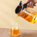 GobekUsa Glass Teapot with One-button Filtration for High-temperature Tea Brewing