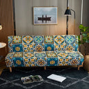 GobekUsa Bohemian Mandala Futon Sofa Cover - No Armrest Couch Slipcover