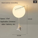 GobekUsa Little Bear Cartoon Pendant Lamp for Kids Room Bedroom Living Room
