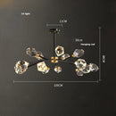 GobekUsa Black Gold Crystal Chandelier LED Light for Luxury Home Decor