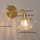 GobekUsa Clear Glass LED Wall Lights Up Down Rotate Copper Nordic Modern Stair Sconce