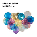 GobekUsa Glass Bubble Chandelier Pendant Light for Living Room & Bedroom